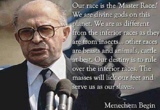 menachem begin prime minister of israel master race